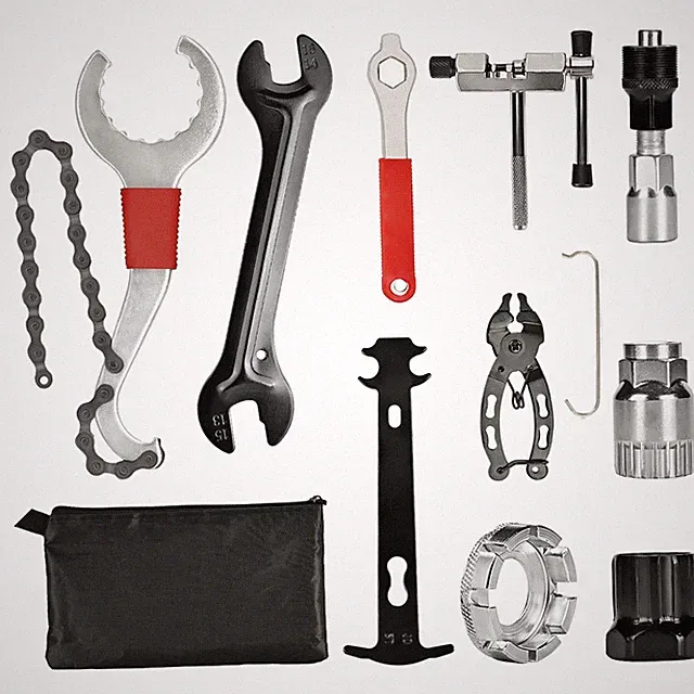 Bike Tool Kit, 10Pcs Professional Bike Repair Tools for Mountain Bike with 3-...